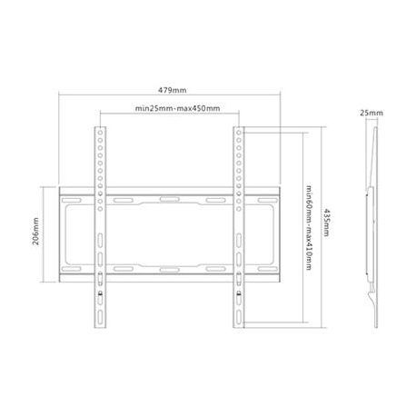 Sunne 32-55-EF - Mounting kit (wall mount) - for TV - steel - black - screen size: 32"-55" - mounting interface: 400 x 400 mm - 1