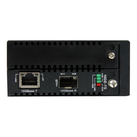 StarTech.com 10 Gigabit Ethernet Copper-to-Fiber Media Converter - Open SFP+ - Managed - 10G Ethernet Media Converter (ET10GSFP) - Fibre media converter - 10 GigE - 10GBase-LR, 10GBase-ER, 10GBase-SR, 10GBase-LW, 100Base-TX, 1000Base-T, 10GBase-EW, 10GBase-T, 10GBase-SW - RJ-45 / SFP+ - for P / N: SFP10GBBXDST, SFP10GBBXUST, SFP10GBLRMST, SFP10GBLRST, SFP10GBSRST, SFP10GBZRST - 7