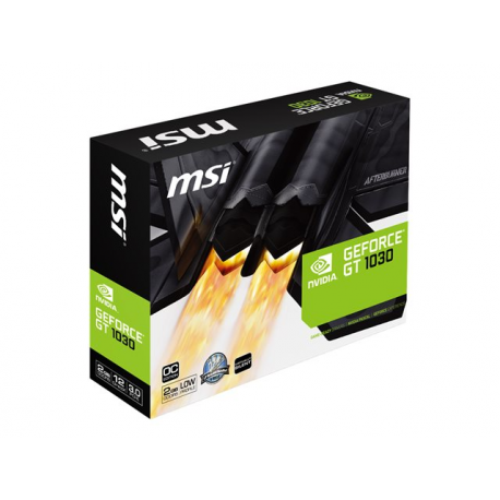 MSI GT 1030 2GHD4 LP OC - Graphics card - GF GT 1030 - 2 GB DDR4 - PCIe 3.0 x4 low profile - HDMI, DisplayPort - 5