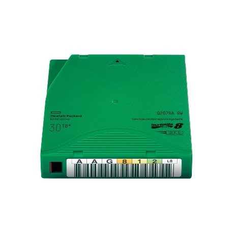 HPE RW Data Cartridge - LTO Ultrium 8 - 12 TB  /  30 TB - write-on labels - green - for StoreEver LTO-8 Ultrium 30750, LTO-8 Ultrium 30750 TAA - 1