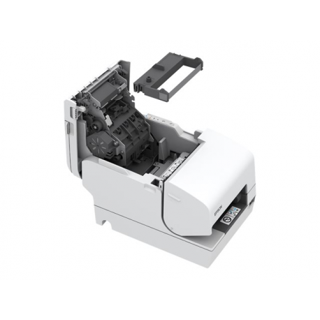 Epson TM H6000V - Receipt printer - thermal line / dot-matrix - 230 x 297 mm, Roll (7.95 cm) - 180 x 180 dpi - 9 pin - up to 350 mm / sec - USB, LAN, serial, NFC, USB 2.0 host - cutter - white - 3