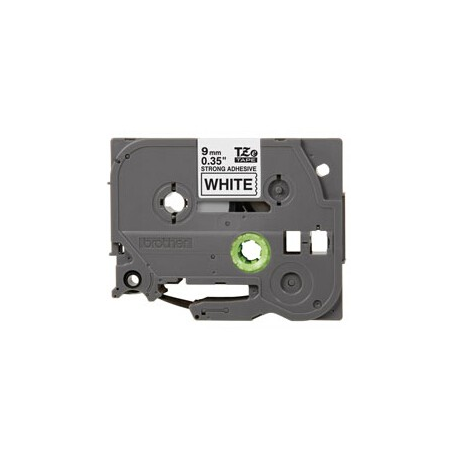 Brother TZe-S221 - Extra strength adhesive - black on white - Roll (0.9 cm x 8 m) 1 cassette(s) laminated tape - for Brother PT-D210, D600, H110; P-Touch PT-1005, 1880, E800, H110; P-Touch Cube Plus PT-P710 - 2