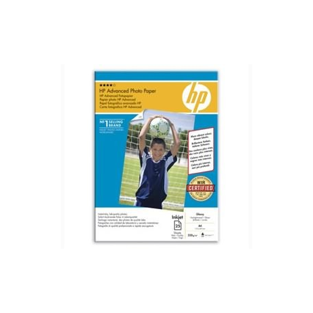 HP Advanced Glossy Photo Paper - Glossy - A4 (210 x 297 mm) - 250 g / m² - 25 sheet(s) photo paper - for ENVY Inspire 7920; Officejet 80XX; Photosmart B110, Wireless B110; Smart Tank Plus 55X - 2