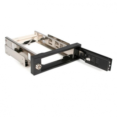StarTech.com 5.25in Trayless Hot Swap Mobile Rack for 3.5in Hard Drive - Internal SATA Backplane Enclosure - Lockable drive bay (HSB100SATBK) - Storage mobile rack - 3.5" - black - for P / N: 25SAT35HDD, 25SATSAS35HD - 4