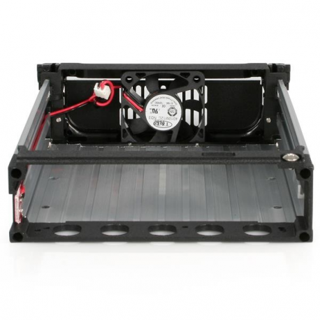 StarTech.com 5.25 in Rugged SATA Hard Drive Mobile Rack Drawer - Aluminum Removable Hard Drive Bay (DRW150SATBK) - Storage mobile rack - 3.5" - black - 2