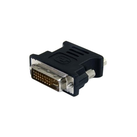 StarTech.com DVI to VGA Cable Adapter - Black - M / F - DVI-I to VGA Converter Adapter (DVIVGAMFBK) - VGA adapter - DVI-I (M) to HD-15 (VGA) (F) - molded, thumbscrews - black - 6
