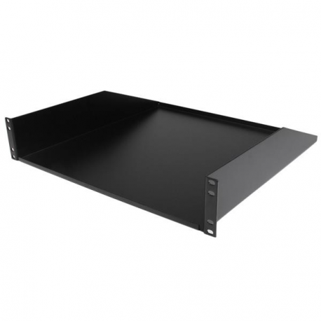 StarTech.com 2U Fixed Server Rack Mount Shelf, 22in Deep Steel Universal Cantilever Tray for 19" AV / Data / Network Equipment Rack with Cage Nuts & Screws, 125lbs Weight Capacity, 18" Deep - 2U Network Rack Shelf (CABSHELFHD) - Rack shelf - black - 2U - 19" - for P / N: RK2433BKM, RK2537BKM, RK3236BKF, RK4236BKB, RK4242BK24, RK4242BK30, RKQMCAB12V2 - 1