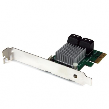 StarTech.com 4 Port PCI Express 2.0 SATA III 6Gbps RAID Controller Card with HyperDuo SSD Tiering - PCIe SATA 3 Controller Adapter (PEXSAT34RH) - Storage controller (RAID) - 4 Channel - SATA 6Gb / s - low profile - RAID 0, 1, 10, JBOD - PCIe 2.0 x2 - for P / N: ST521PMINT - 1