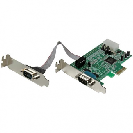 StarTech.com 2 Port Low Profile Native RS232 PCI Express Serial Card with 16550 UART - PCIe RS232 - PCI-E Serial Card (PEX2S553LP) - Serial adapter - PCIe low profile - RS-232 x 2 - 1