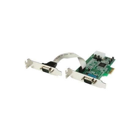 StarTech.com 2 Port Low Profile Native RS232 PCI Express Serial Card with 16550 UART - PCIe RS232 - PCI-E Serial Card (PEX2S553LP) - Serial adapter - PCIe low profile - RS-232 x 2 - 4