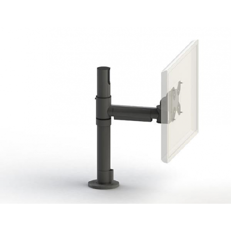 SpacePole Essentials - Mounting kit - for LCD display - metal - black - desk-mountable - 3