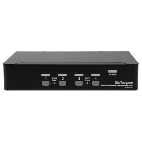 StarTech.com 4 Port DisplayPort KVM Switch w /  Audio - USB, Keyboard, Video, Mouse, Computer Switch Box for 2560x1600 DP Monitor (SV431DPUA) - KVM  /  audio  /  USB switch - 4 x KVM  /  audio  /  USB - 1 local user - desktop - for P / N: DP4N1USB6, IM12D1500P, SV431RACK, SVA12M2NEUA, SVA12M5NA - 2