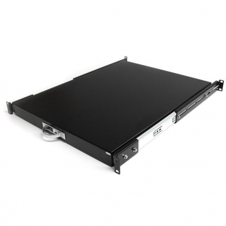 StarTech.com 1U Sliding Server Rack Mount Keyboard Shelf Tray - 55lbs - 22" Deep Steel Pull Out Drawer for 19" AV, Network Equipment Rack (SLIDESHELFD) - Rack keyboard shelf - black - for P / N: RK1536BKF, RK1836BKF, RK2537BKM, RK3236BKF, RK4236BKB, RK4242BK24, RK4242BK30 - 1
