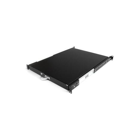StarTech.com 1U Sliding Server Rack Mount Keyboard Shelf Tray - 55lbs - 22" Deep Steel Pull Out Drawer for 19" AV, Network Equipment Rack (SLIDESHELFD) - Rack keyboard shelf - black - for P / N: RK1536BKF, RK1836BKF, RK2537BKM, RK3236BKF, RK4236BKB, RK4242BK24, RK4242BK30 - 3