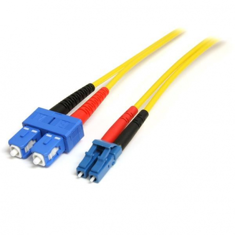 StarTech.com 1m Fiber Optic Cable - Single-Mode Duplex 9 / 125 - LSZH - LC / SC - OS1 - LC to SC Fiber Patch Cable (SMFIBLCSC1) - Network cable - LC single-mode (M) to SC single-mode (M) - 1 m - fibre optic - duplex - for P / N: SFPGLCSXMMST - 1