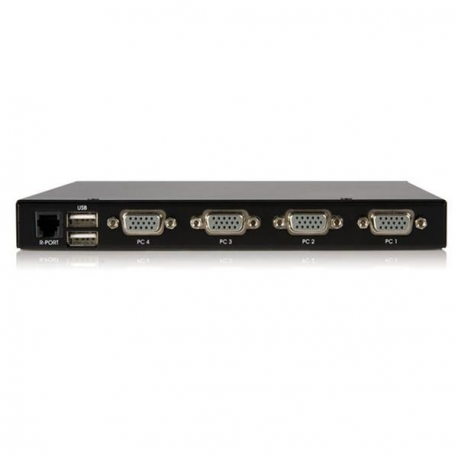 StarTech.com 4 Port USB VGA IP KVM Switch with Virtual Media - 4 Port Remote KVM over IP (SV441DUSBI) - KVM switch - 4 x KVM port(s) - 1 local user - 1 IP user - desktop - for P / N: RACKCOND17HD, RKCONS1701, SVA12M2NEUA, SVA12M5NA - 6