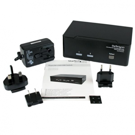 StarTech.com DVI KVM Switch with Audio & USB 2.0 Hub - 2-Port USB KVM Switch - 1920 x 1200 - Dual Monitor KVM Switch (SV231DD2DUA) - KVM  /  audio  /  USB switch - 2 x KVM  /  audio  /  USB - 1 local user - desktop - for P / N: IM12D1500P, SVA12M2NEUA, SVA12M5NA, USBDVI4N1A10, USBDVI4N1A6 - 3