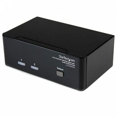 StarTech.com DVI KVM Switch with Audio & USB 2.0 Hub - 2-Port USB KVM Switch - 1920 x 1200 - Dual Monitor KVM Switch (SV231DD2DUA) - KVM  /  audio  /  USB switch - 2 x KVM  /  audio  /  USB - 1 local user - desktop - for P / N: IM12D1500P, SVA12M2NEUA, SVA12M5NA, USBDVI4N1A10, USBDVI4N1A6 - 4