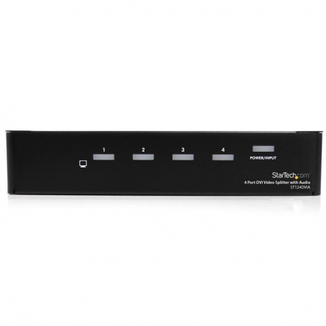 StarTech.com 4 Port DVI Video Splitter with Audio - Video / audio splitter - 4 x DVI + 4 x audio - desktop - ST124DVIA - Video / audio splitter - 4 x DVI + 4 x audio - desktop - for P / N: SVA12M2NEUA, SVA12M5NA - 2