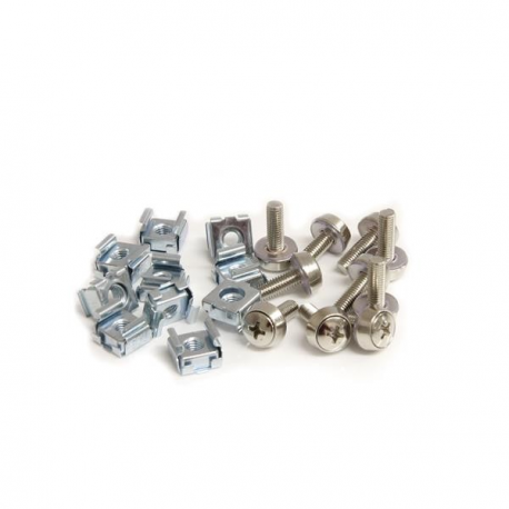 StarTech.com M5 Mounting Screws and Cage Nuts for Server Rack Cabinet - Pack of 50 Server Rack Screws (CABSCREWM5) - Rack screws and nuts (pack of 50) - for P / N: RACK-18U-20-WALL-OA, RACK-21U-20-WALL-OA, RACK-24U-20-WALL-OA, SHELF-2U-20-CENTER-V - 1