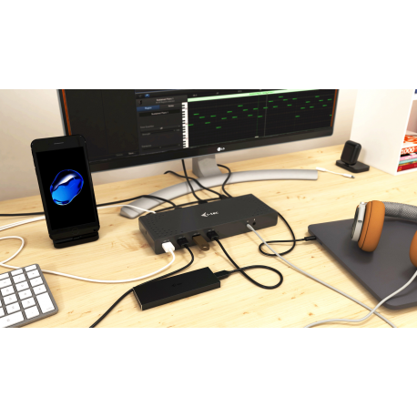 i-Tec USB-C  /  USB-A 3.0 4K Dual Video Docking Station - Docking station - USB-C - GigE - Europe - 4