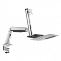 LogiLink Sit-Stand Workstation - Mounting kit - for monitor  /  keyboard (adjustable arm) - screen size: 13"-32" - desk-mountable