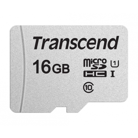 Transcend 300S - Flash memory card - 16 GB - UHS-I U1 / Class10 - microSDHC - 0