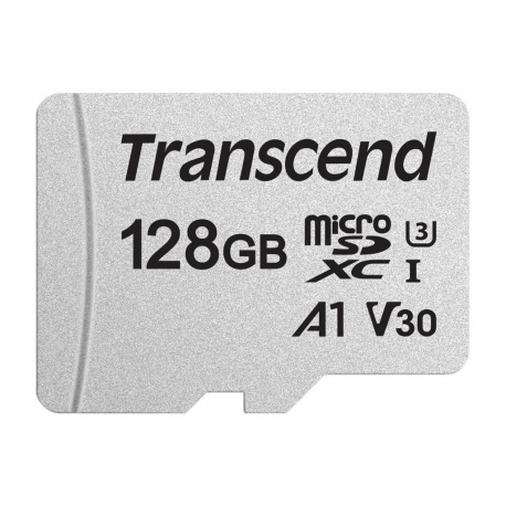 Transcend 300S - Flash memory card - 128 GB - A1 / Video Class V30 / UHS-I U3 - microSDXC - 0