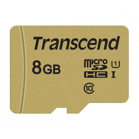 Transcend 500S - Flash memory card (microSDHC to SD adapter included) - 8 GB - Video Class V30 / UHS-I U3 / Class10 - microSDHC - 0