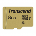 Transcend 500S - Flash memory card (microSDHC to SD adapter included) - 8 GB - Video Class V30  /  UHS-I U3  /  Class10 - microSDHC