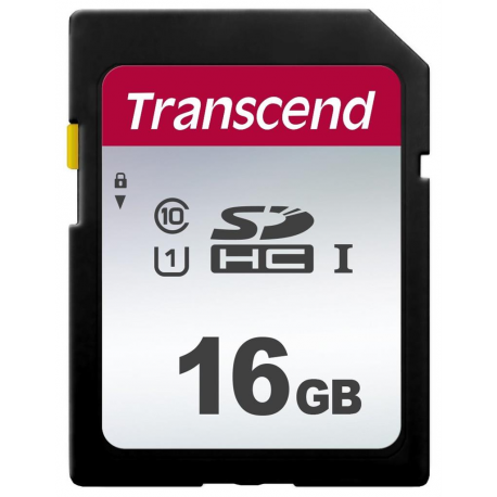 Transcend 300S - Flash memory card - 16 GB - UHS-I U1 / Class10 - SDHC UHS-I - 0
