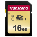 Transcend 500S - Flash memory card - 16 GB - UHS-I U1  /  Class10 - SDHC UHS-I