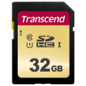 Transcend 500S - Flash memory card - 32 GB - UHS-I U1  /  Class10 - SDHC UHS-I