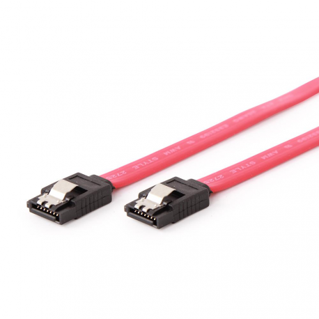 Cablexpert - SATA cable - Serial ATA 150 / 300 / 600 - SATA metal clip to SATA metal clip - 10 cm - flat - 0