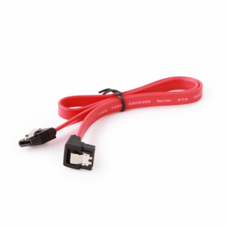 Cablexpert - SATA cable - Serial ATA 150 / 300 / 600 - SATA angled to SATA latched - 10 cm - flat - 1