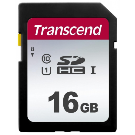 Transcend 300S - Flash memory card - 16 GB - UHS-I U1 / Class10 - SDHC UHS-I - 2