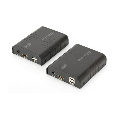 DIGITUS Professional HDMI KVM Extender over IP, Set - KVM / audio extender - 100Mb LAN - USB - up to 120 m - 0
