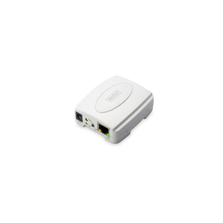DIGITUS Fast Ethernet Print Server DN-13003-2 - Print server - USB 2.0 - 100Mb LAN - 100Base-TX - 0