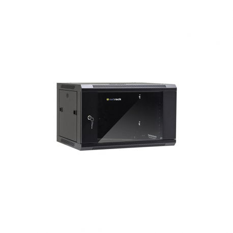 Netrack - Cabinet - wall mountable - black - 15U - 19" - 0