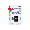 ADATA Premier - Flash memory card (microSDXC to SD adapter included) - 256 GB - Video Class V10  /  UHS-I U1  /  Class10 - microSDXC UHS-I