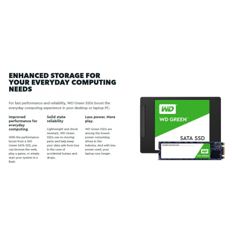 WD Green SSD WDS480G2G0B - SSD - 480 GB - internal - M.2 2280 - SATA 6Gb / s - 0