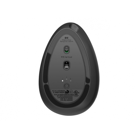 Logitech MX Vertical - Vertical mouse - ergonomic - optical - 6 buttons - wireless, wired - Bluetooth, 2.4 GHz - USB wireless receiver - graphite - 2
