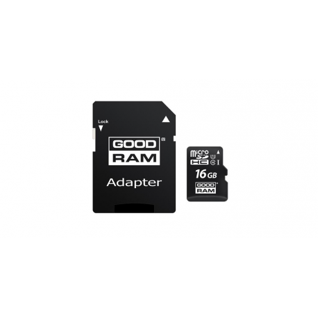 GOODRAM M1AA - Flash memory card (SD adapter included) - 16 GB - UHS-I / Class10 - microSDHC UHS-I - 0