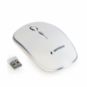 Gembird MUSW-4B-01-W - Mouse - optical - 4 buttons - wireless - 2.4 GHz - USB wireless receiver - white - blister