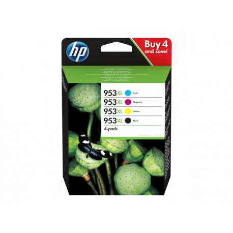 HP 953XL - 4-pack - High Yield - black, yellow, cyan, magenta - original - ink cartridge - for Officejet Pro 77XX, 82XX, 87XX - 1