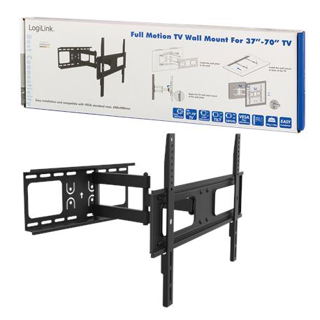 LogiLink Full Motion - Bracket - for flat panel - solid cold pressed steel - screen size: 37"-70" - wall-mountable - 2