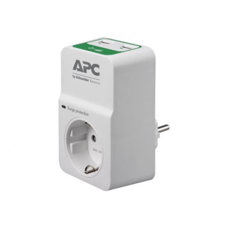 APC Essential Surgearrest PM1WU2 - Surge protector - AC 230 V - output connectors: 1 - Germany - white - 1