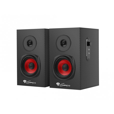 Genesis Helium 200 - Speakers - for PC - 20 Watt (Total) - 2-way - black, red - 0