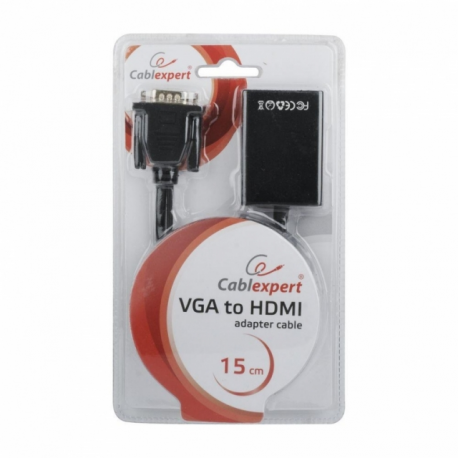 Cablexpert A-VGA-HDMI-01 - Video  /  audio adapter kit - black - 1080p support, active chip - 1