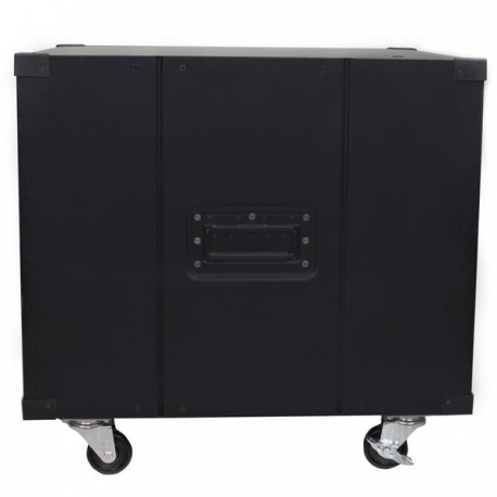 StarTech.com 9U Open Frame Rack with Wheels - 4 Post 23" Deep Portable Open Frame Cabinet for 19" Network, Data & Server Equipment - 220 lbs capacity (RK960CP) - Rack - black - 9U - 23" - 2